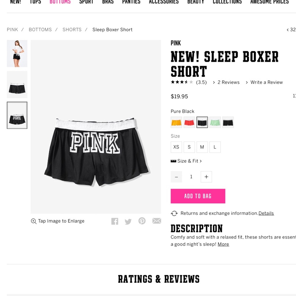 PINK shorts